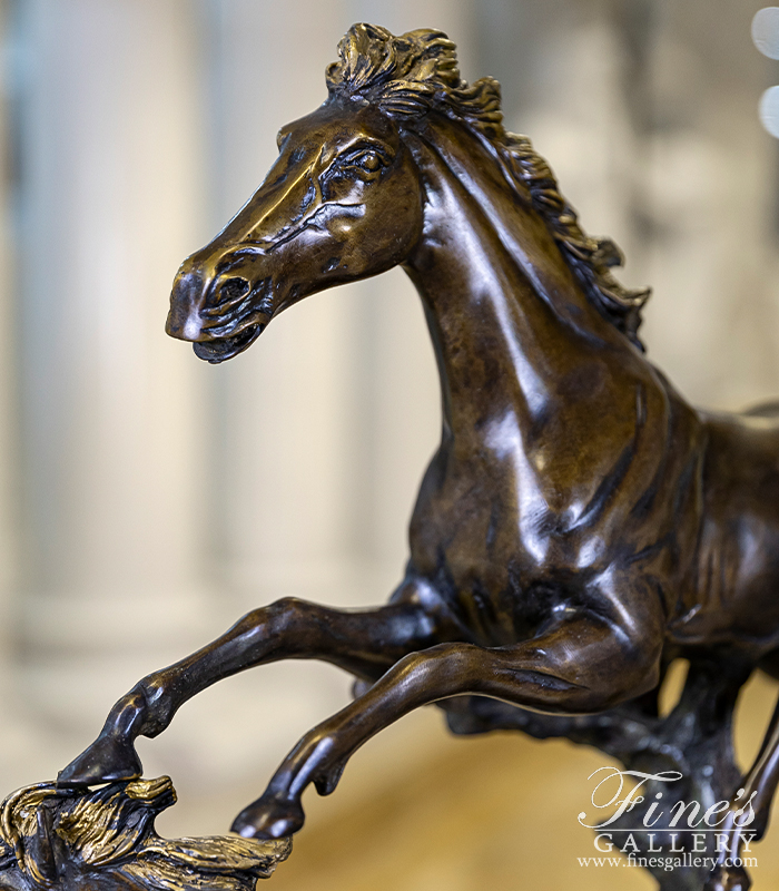 Bronze Statues  - Three Bronze Horses Sculpture - BS-1522